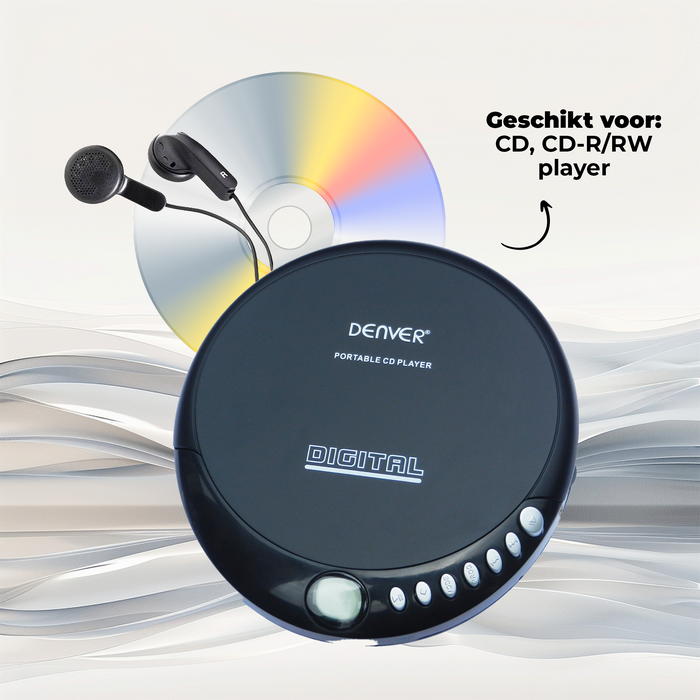 Denver Discman - Draagbare CD Speler - Inclusief Oordopjes - CD/CD-R/CD-RW - DM24MK2