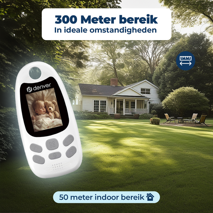 Denver Babyfoon met Camera - Video & Audio - Nachtvisie - Temperatuurweergave - Baby Monitor / Camera - BC250