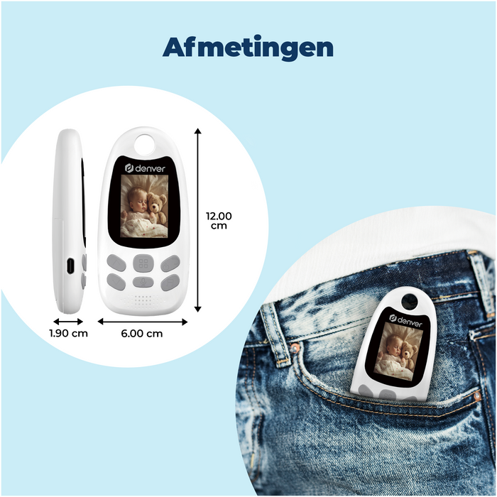 Denver Babyfoon met Camera - Video & Audio - Nachtvisie - Temperatuurweergave - Baby Monitor / Camera - BC250