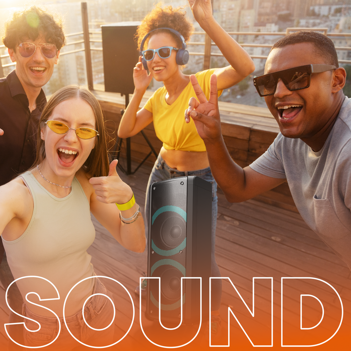 Denver Bluetooth Speaker Party Box - Discolichten - Partybox - Incl. Microfoon - BPS352