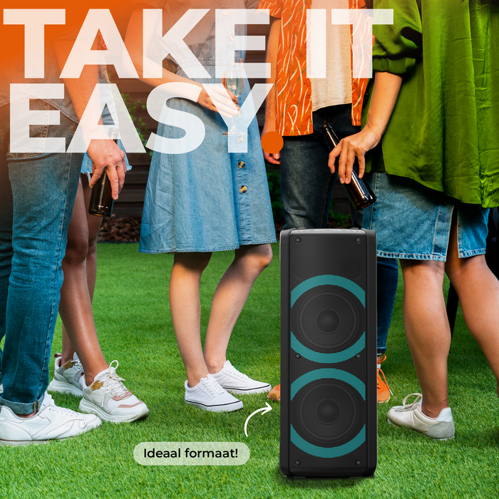 Denver Bluetooth Speaker Party Box - Discolichten - Partybox - Incl. Microfoon - BPS352