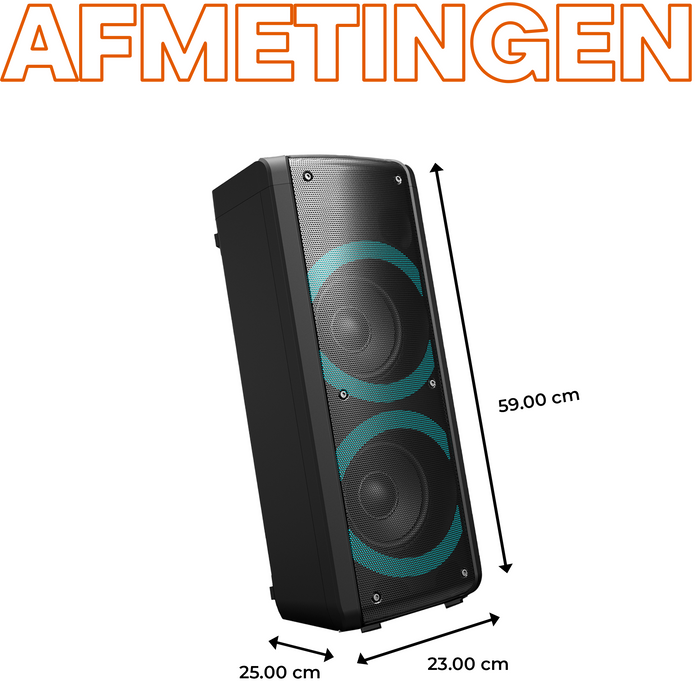 Denver Bluetooth Speaker Party Box - Discolichten - Partybox - Incl. Microfoon - BPS352