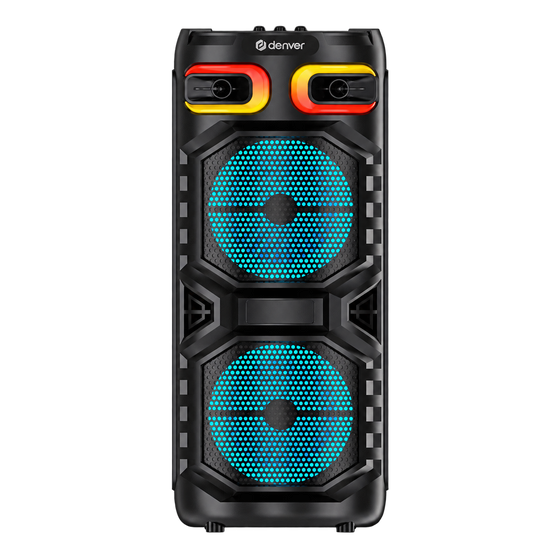 Denver partyspeaker 8 inch · discolicht, SD, USB en AUX