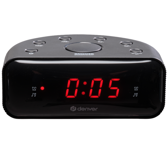 Denver Wekkerradio - Snooze / Slaap Functie - Digitale Wekker - FM Radio - Dual Alarm - CR430