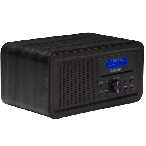 Denver DAB Radio - Retro Radio - FM Radio - Keukenradio - Draagbare radio - Batterijen & Netstroom - DAB30