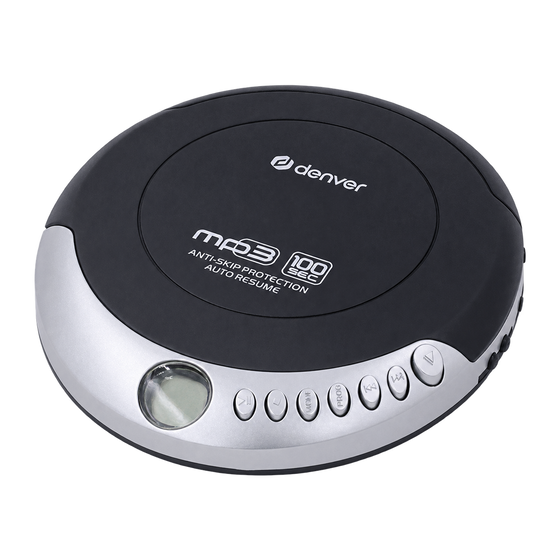 Denver Discman - Draagbare CD & MP3 speler - Anti shock - Inclusief oordopjes - DMP391