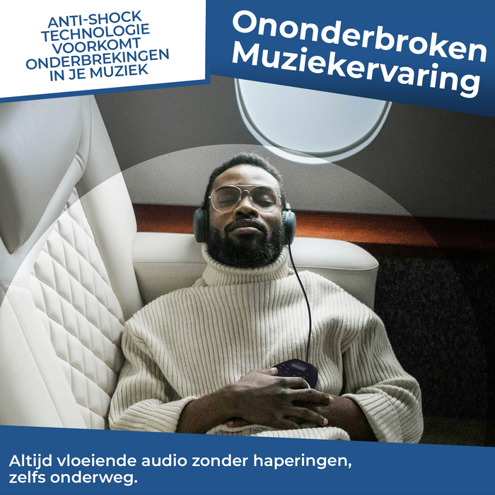 Denver Discman - Draagbare CD & MP3 speler - Anti shock - Ingebouwde speakers - Inclusief Oordopjes - CD, CD-R, CD-RW, MP3 - DMP395