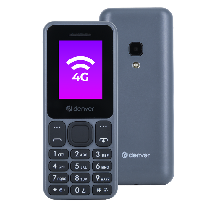 Denver Senioren Mobiele Telefoon 4G - Grote Toetsen - GSM - Simlockvrij - Bluetooth - FAS1860L