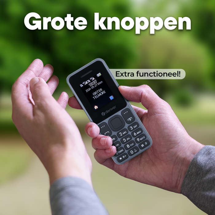 Denver Senioren Mobiele Telefoon 4G - Grote Toetsen - GSM - Simlockvrij - Bluetooth - FAS1860L
