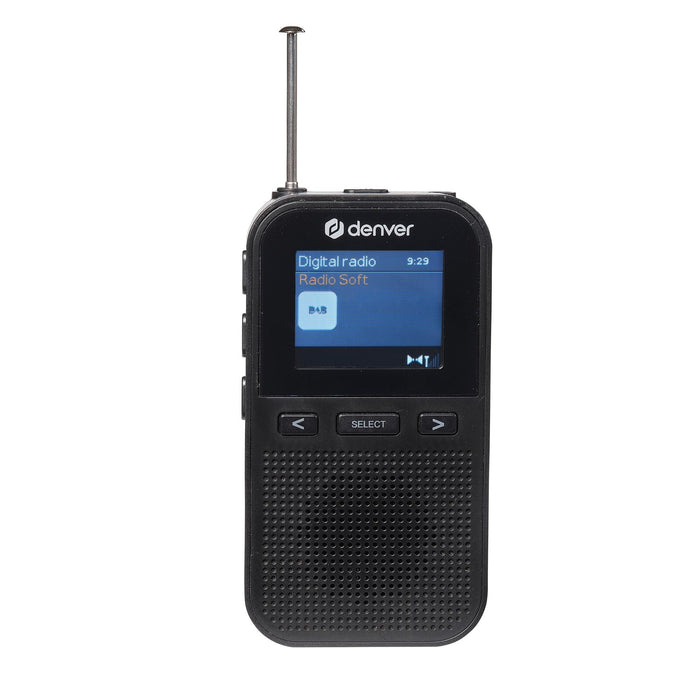 Denver DAB Radio - Noodradio / Noodpakket - Oplaadbaar (accu) - Draagbare radio - 60 voorkeuzezenders - Reiswekker - DAH126