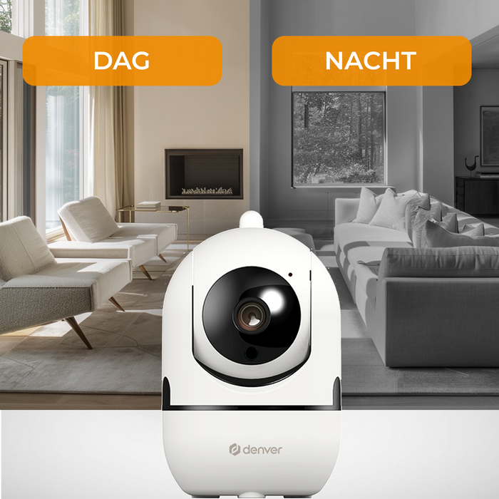 Denver Beveiligingscamera Indoor - Huisdiercamera - Camera met Nachtzicht - Tuya App - WiFi - HD - Bewegingsdetectie - IIC172