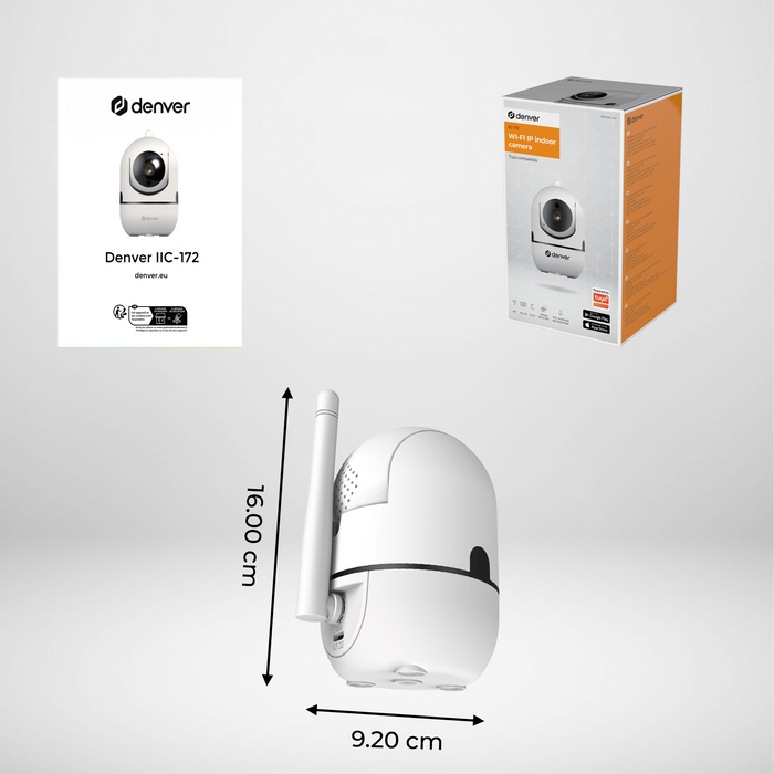 Denver Beveiligingscamera Indoor - Huisdiercamera - Camera met Nachtzicht - Tuya App - WiFi - HD - Bewegingsdetectie - IIC172