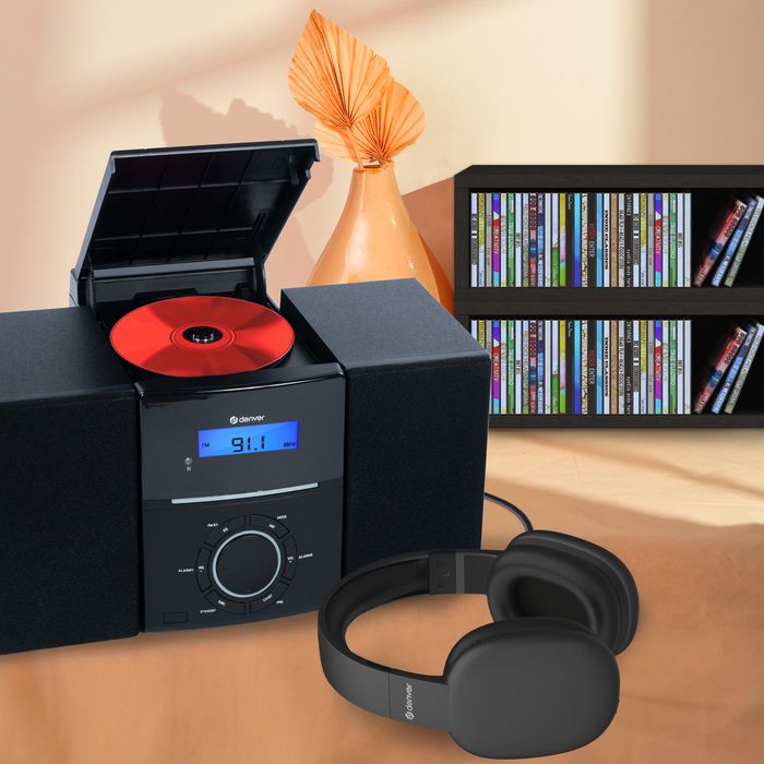 Denver FM Radio CD Speler - Wekkerradio - 30 voorkeuzezenders - AUX - MCA240