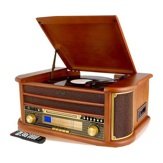 Denver Retro Platenspeler - FM Radio - CD Speler - Cassette - MCR50