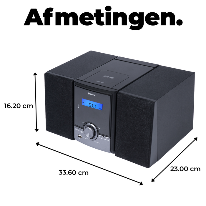 Denver DAB Radio CD Speler - Bluetooth - 60 voorkeuzezenders - DAB /FM / AUX - MDA285