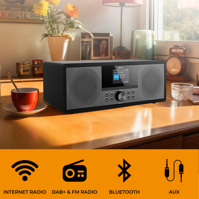 Denver Internet Radio - DAB Radio - FM Radio - CD Speler - Bluetooth - 200W - AUX/USB - MIR270