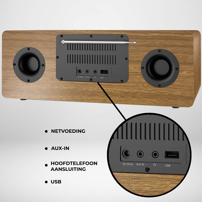 Denver Internet Radio - DAB Radio - FM Radio - CD Speler - Bluetooth - 200W - AUX/USB - MIR270