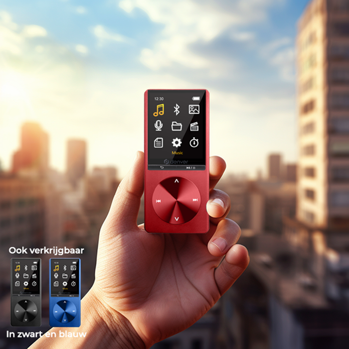 Denver MP3 / MP4 Speler - Bluetooth - USB - Shuffle - SD kaart tot 128GB - Incl. Oordopjes - Voice recorder - Dicatafoon - MP1820