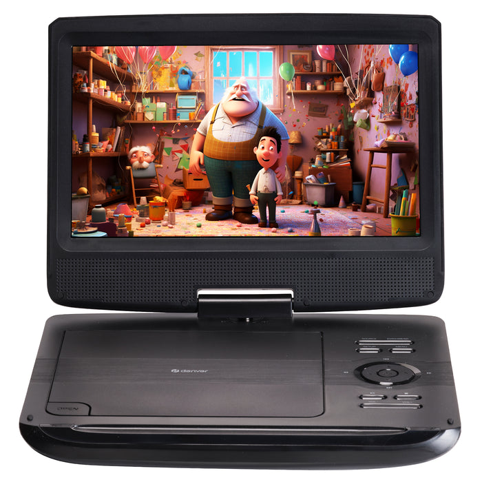 Denver Draagbare DVD Speler Auto - 10 inch - Incl. Hoofdsteunhouder - USB - Draaibaar Scherm - MT1097