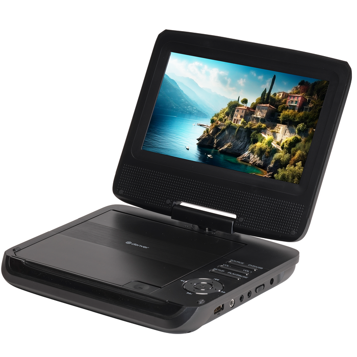 Denver Draagbare DVD Speler Auto - 7 inch - Incl. Hoofdsteunhouder - USB - Draaibaar Scherm - MT792