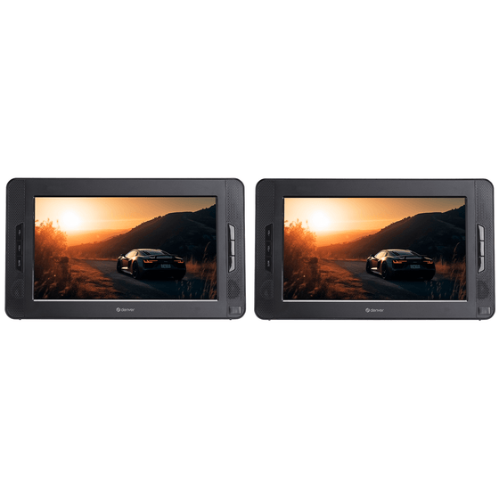 Denver Draagbare DVD Speler Auto - 10 inch - 2 schermen - Incl. Bevestigingsriemen - USB - MTW1098 - Denvershop