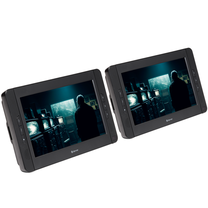 Denver Draagbare DVD Speler Auto - 10 inch - 2 schermen - Incl. Bevestigingsriemen - USB - MTW1098