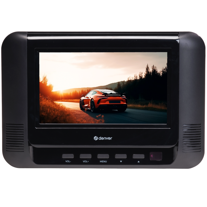 Denver Draagbare DVD Speler Auto - 7 inch - 2 schermen - Incl. Bevestigingsriemen - USB - MTW793