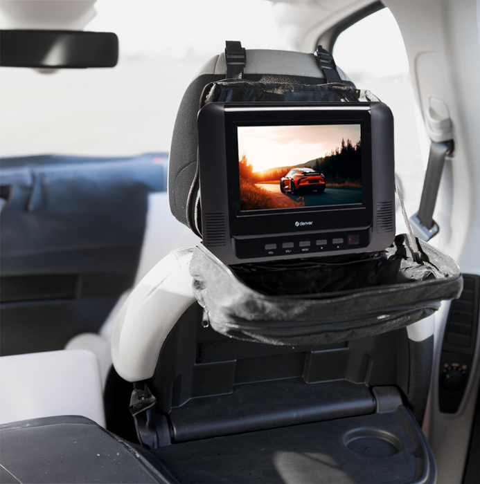 Denver Draagbare DVD Speler Auto - 7 inch - 2 schermen - Incl. Bevestigingsriemen - USB - MTW793