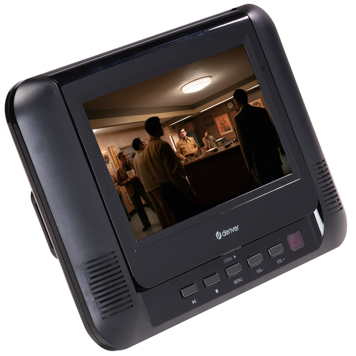 Denver Draagbare DVD Speler Auto - 7 inch - 2 schermen - Incl. Bevestigingsriemen - USB - MTW793
