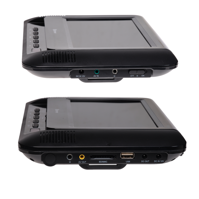 Denver Draagbare DVD Speler Auto - 7 inch - 2 schermen - Incl. Bevestigingsriemen - USB - MTW793