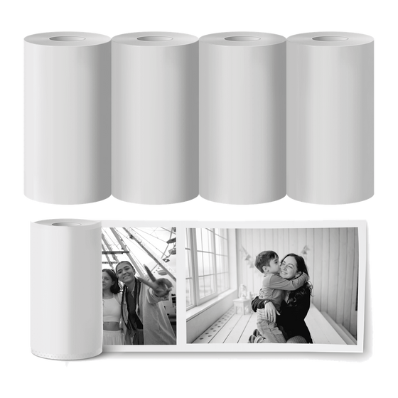Denver Papierrollen (57 x 30 mm) voor Kindercamera met Printer en Pocket Printer 4 Stuks - PP40 - Wit