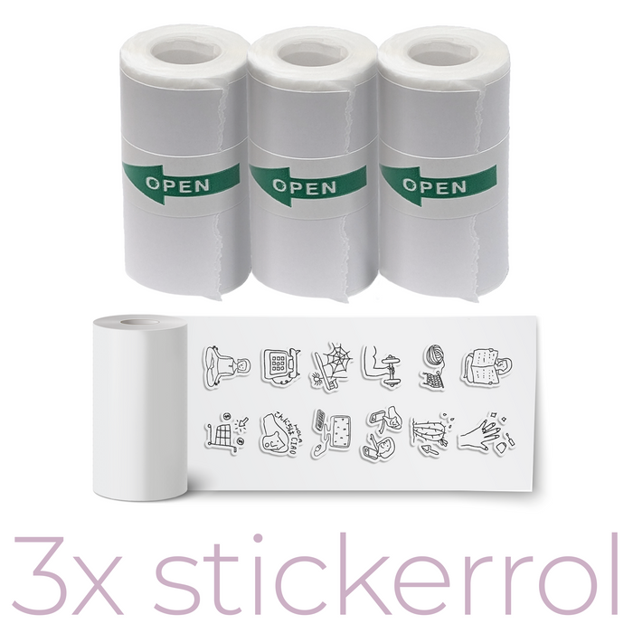 Denver Stickerrollen (57 x 30 mm) voor Kindercamera met Printer en Pocket Printer - 3 Stuks - PSP43 - Wit