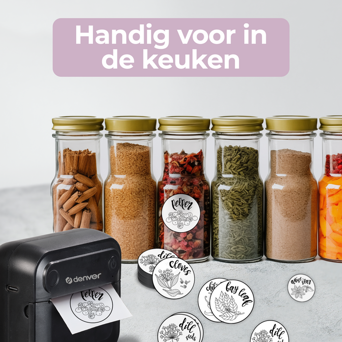 Denver Stickerrollen (57 x 30 mm) voor Kindercamera met Printer en Pocket Printer - 3 Stuks - PSP43 - Wit