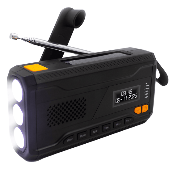 Denver Noodradio - DAB - FM - Zaklamp - Powerbank - Zonne-energie - Opwindbaar - SCD2033 - Denvershop