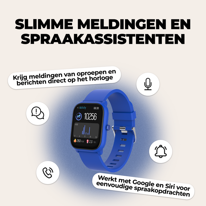 Denver Smartwatch Kinderen - Bellen/SMS/Whatsapp - Android & iOS - Stappenteller - Slaapactiviteit - Hartslag, Sportmodus - SWK120