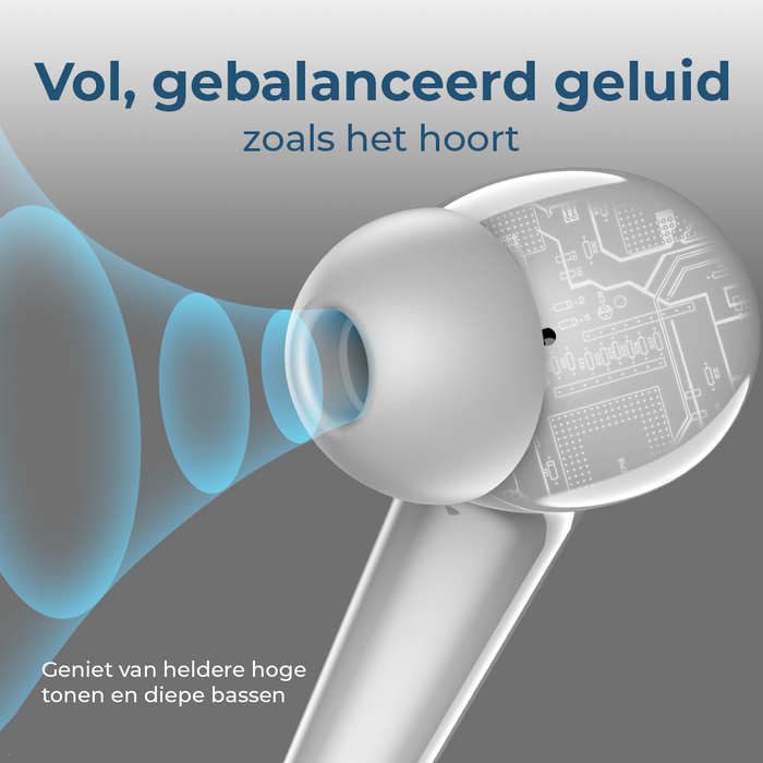 Denver Earbuds - Lichtgewicht Oordopjes - 6 uur luisteren - Bluetooth 5.3 - TWE48