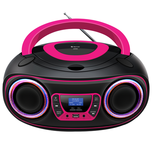 Denver Draagbare DAB Radio CD Speler Kinderen - Bluetooth - Lichteffecten - Boombox - AUX - FM - TDB212