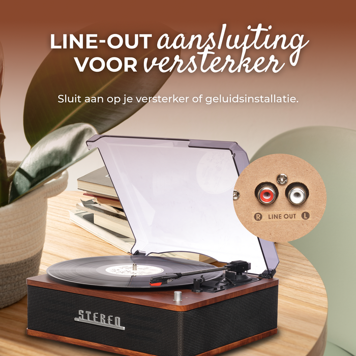 Denver Platenspeler - Ingebouwde speakers - Retro - Auto stop - VPB262