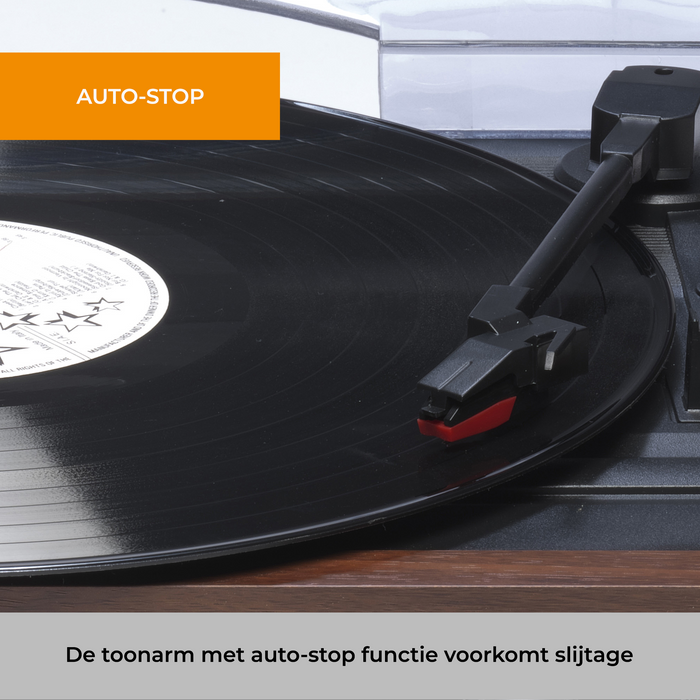 Denver Retro platenspeler - Ingebouwde Speakers - FM Radio - Auto-stop Functie - AUX - Phono - VPR190