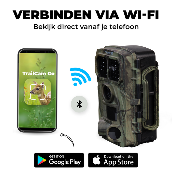 Denver Wildcamera met Nachtzicht en WiFi - 4K Ultra HD - 48MP - WiFi - TrailCam GO app - LCD Scherm - Waterdicht - WCT8026