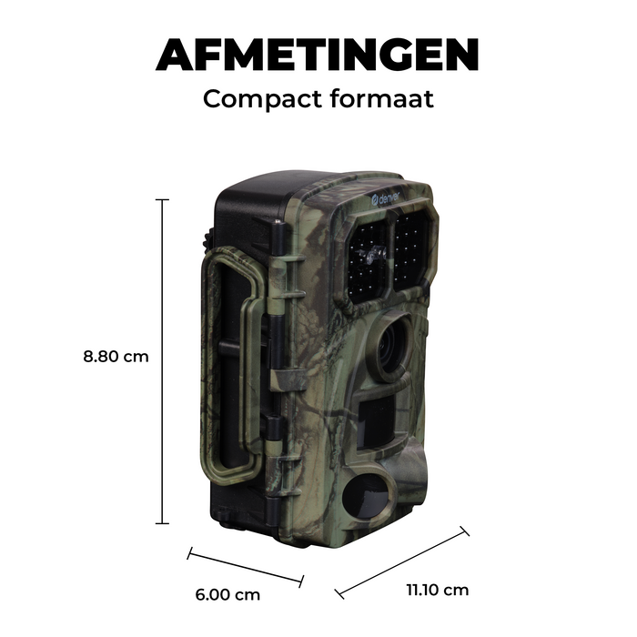 Denver Wildcamera met Nachtzicht en WiFi - 4K Ultra HD - 48MP - WiFi - TrailCam GO app - LCD Scherm - Waterdicht - WCT8026