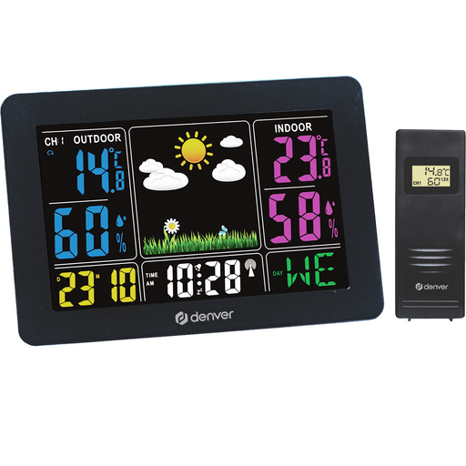 Denver Weerstation binnen en buiten - Draadloos Weerstation met Buitensensor - Radiogestuurde Tijd - WS540