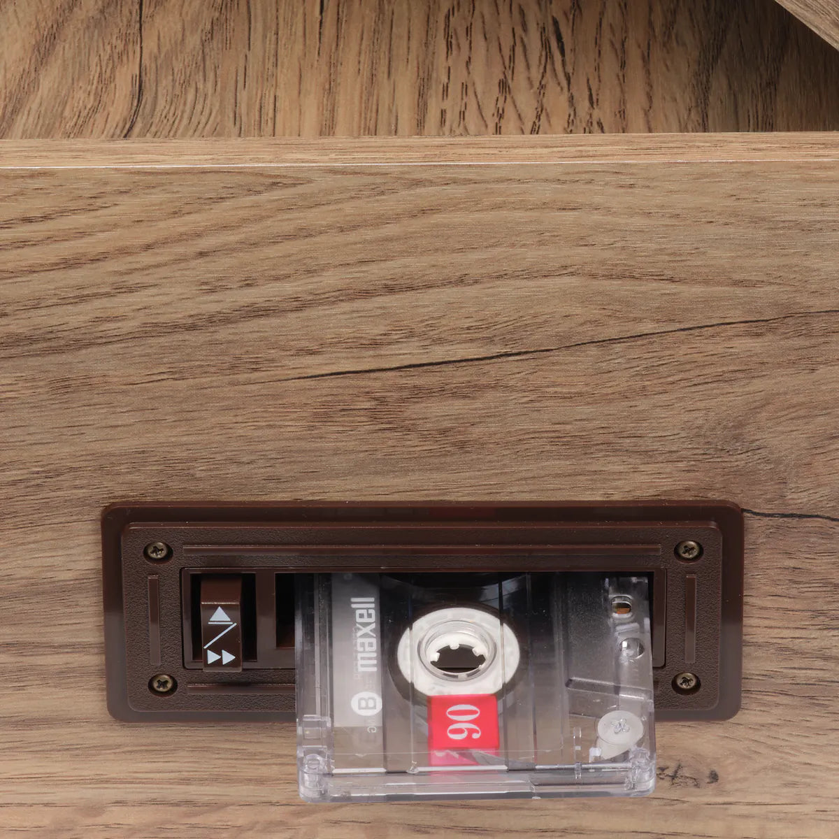 Cassettedeck in de zijkant