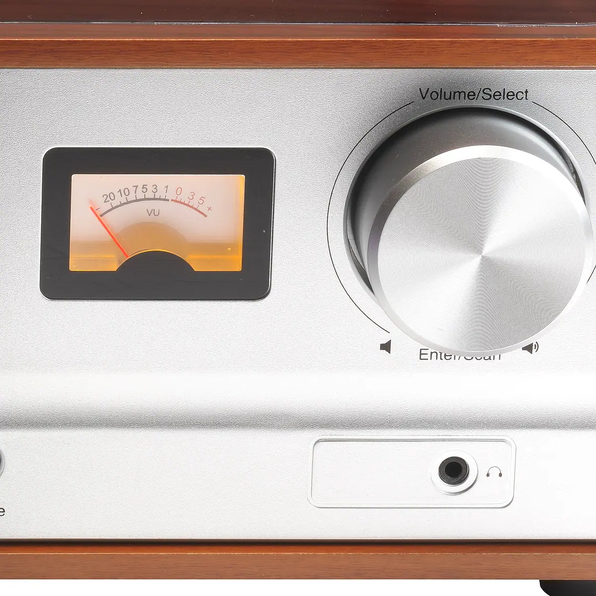 VU-meter en volumeknop