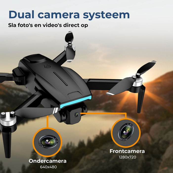 Denver Drone met Dual Camera - Besturing via App (WiFi) - Live beeld - voor Buiten - Volwassenen en Kinderen - DCW3520