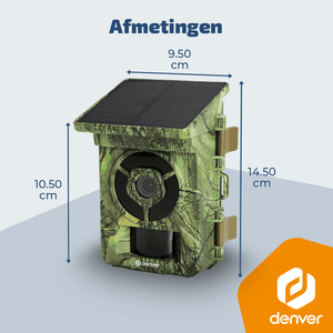 Denver Wildcamera met Nachtzicht en WiFi - 4K Ultra HD - 48mp - WiFi - Trailcam Go app - LCD scherm - Zonne-energie - WSW8120