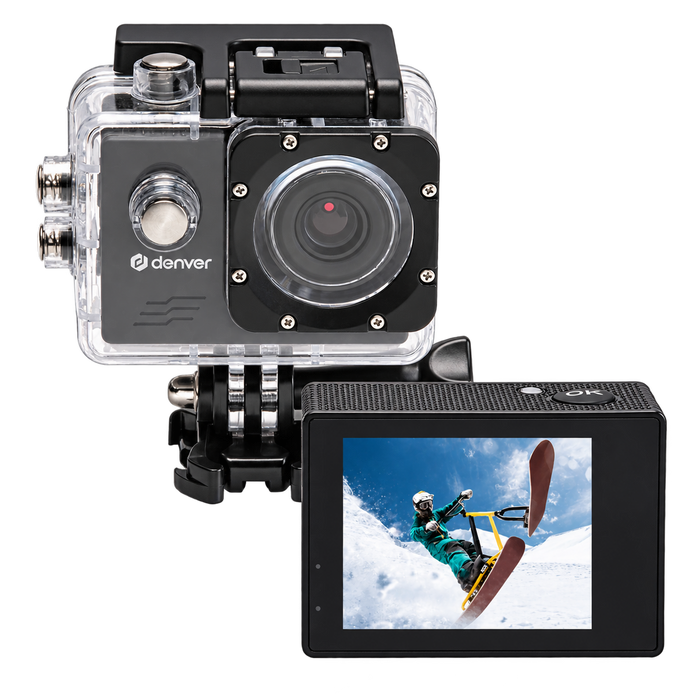 Denver Action Camera HD - 5MP - Foto & Video - 30M Waterdicht - Incl. Accessoires - ACT324 - Denvershop