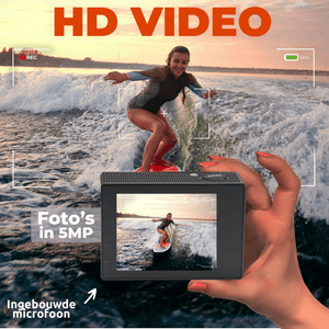 Denver Action Camera HD - 5MP - Foto & Video - 30M Waterdicht - Incl. Accessoires - ACT324 - Denvershop