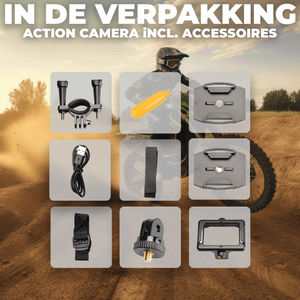 Denver Action Camera HD - 5MP - Foto & Video - 30M Waterdicht - Incl. Accessoires - ACT324 - Denvershop