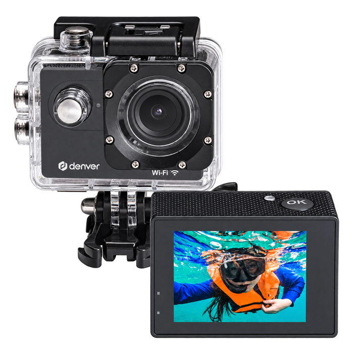Denver Action Camera Full HD - 12MP - Foto & Video - WiFi - App - 30M Waterdicht - Incl. Accessoires - ACW5054 - Denvershop
